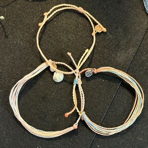Pura Vida Pastel Trio Rope Bracelet Set in Pink, Blue & Cream
